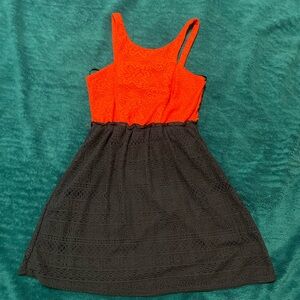 City triangles Summer dress orange and blue